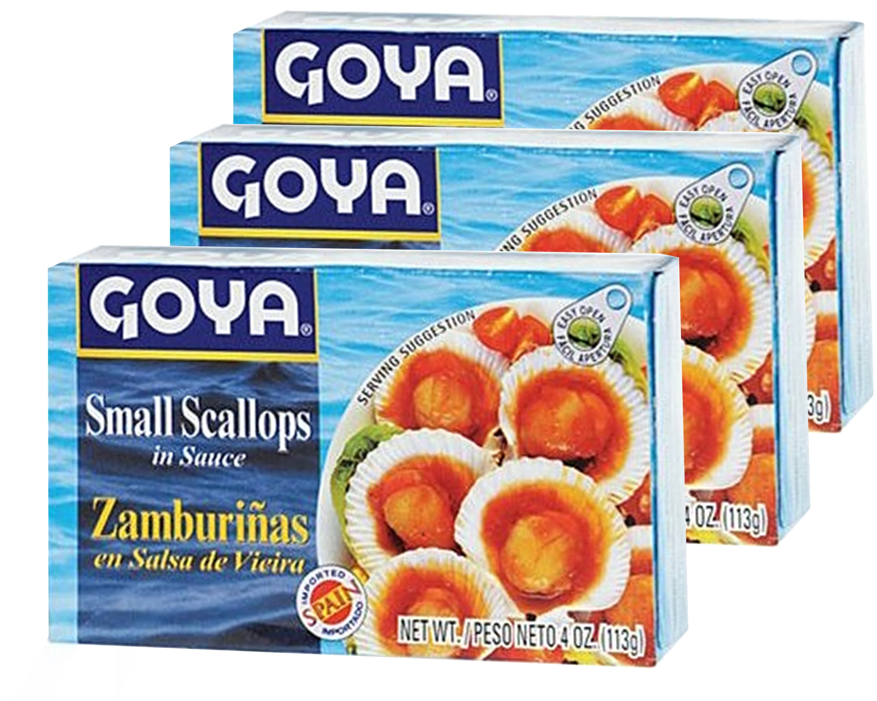 Small Scallops in Sauce by Goya 4 Oz (Pack of 3)
