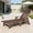 Brown, variant on BACKYARD BEAUTIFUL Outdoor Chaise Lounge , HDPE Pool Lounger with Adjustable Reclining Backrest for Poolside, Backyard & Sunbathing, Gray
