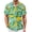 Green, variant on Men's Hawaiian Aloha Shirt, Cuban Collar Short Sleeve Button Down Tropical Banana Leaf Print Summer Beach Shirt Tropical Holiday Shirts