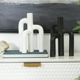 thumbnail image 2 of CosmoLiving by Cosmopolitan 7"W, 10"H Abstract 3 Arch Black Ceramic Vase, Set of 2, 2 of 13