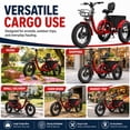 thumbnail image 6 of BROOBEY 20" Folding Electric Trike for Adults – 500W Motor, 48V 15Ah Long Range Battery, Fat Tire 3-Wheel E-Bike with Cargo Basket, Step-Thru Cruiser for Seniors, Men & Women, Red, 6 of 10