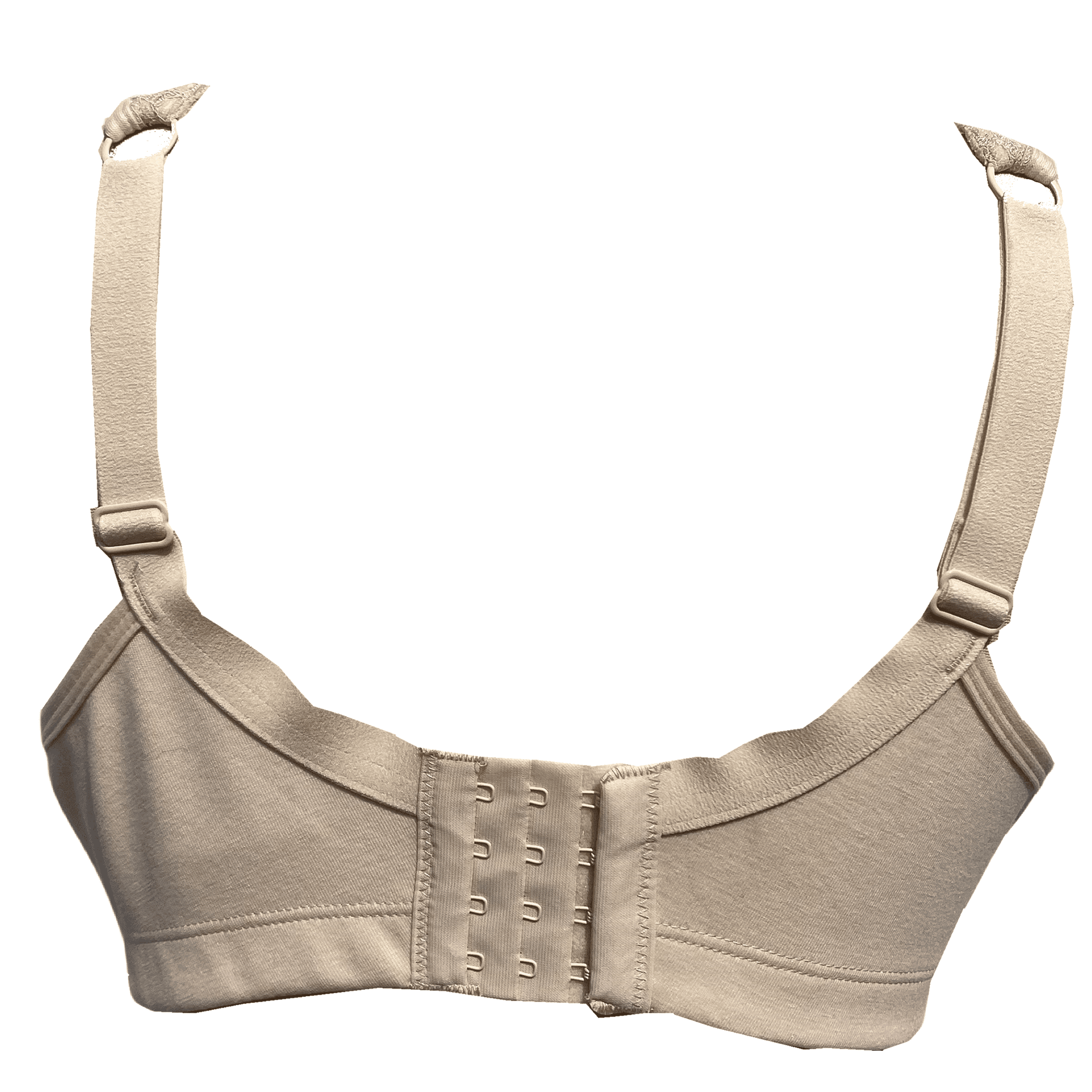 BIMEI Women's Mastectomy Bra Lace Plus Size Full Coverage Non Padded Comfort Cotton Wirefree Bra with Pocket,Beige,46B