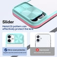 thumbnail image 3 of HD Transparent Case with Camera Privacy Cover for iPhone 16 - Pink Blue, 3 of 5