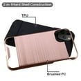 thumbnail image 2 of Kaleidio Case For iPhone 12 Pro Max (6.7") [Brushed Metal Texture] Hybrid 2-Piece Armor [Shockproof] Slim Cover [Rose Gold/Black], 2 of 4