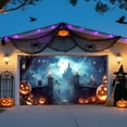 thumbnail image 5 of Halloween Garage Door Cover 7x16 FT - Witch Cauldron Backdrop Mural for Outdoor Indoor Decor, Spooky Party Wall Window Hanging Banner Home Yard Decoration, 5 of 6