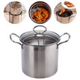 thumbnail image 3 of LLSUZY Pot à Pâtes en Acier Inoxydable 5L avec Passoire, Pot de Cuisson Multi-Usage, Argent, Non Revêtu, Couvercle Véritable, 3 of 8