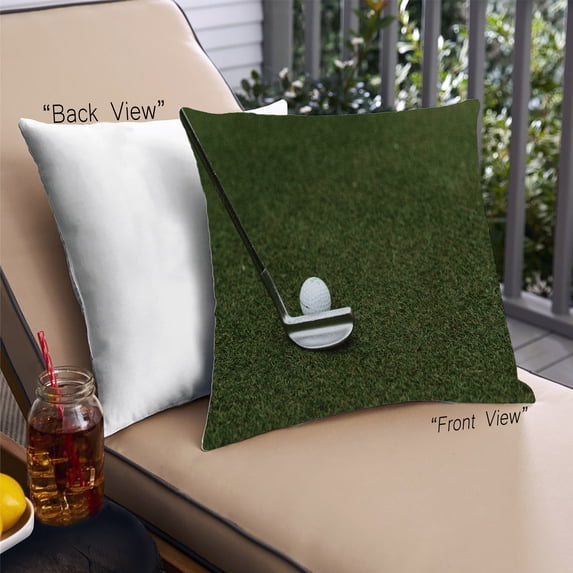 Ahgly Company Sports Golf Outdoor Throw Pillow, 18 inch by 18 inch