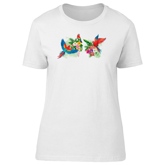 Tropical Summer Parrots Tee Women's -Image by Shutterstock