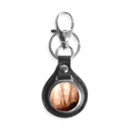 thumbnail image 1 of Luz rojo oscuro paisaje natural de ciencias forestales Coche de metal llavero anillo de cuero llavero de regalo, 1 of 4