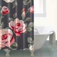 thumbnail image 4 of Pioneer Flower Floral Print Pattern Shower Curtain 72"x72" ,Bathroom Decorative Shower Curtains Set with 12 Hooks,Modern Waterproof Washable Shower Curtain, 4 of 6