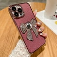 thumbnail image 2 of for iPhone 11 Pro Case Women Cute Bowknot Glitter Rhinestone Bling Plating Bumper Luxury Women Girl Phone Case,Shine Diamond Case for iPhone 11 Pro Protective Cover,Gradient Rosegold, 2 of 7