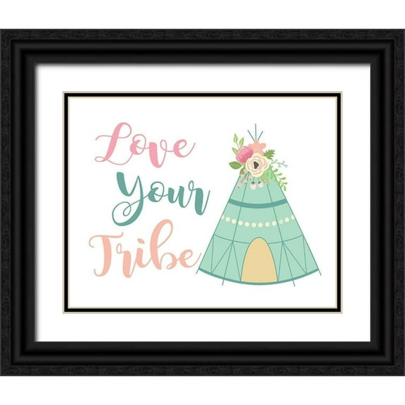 Robinson, Tamara 18x15 Black Ornate Wood Framed with Double Matting Museum Art Print Titled - Love Your Tribe Boho