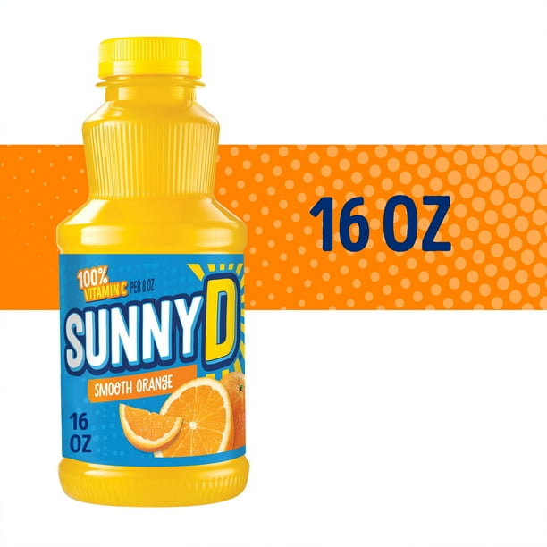 SUNNYD Smooth Orange Shelf Stable Orange Juice Drink, 16 FL OZ Bottle