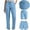 Blue women high waisted trousers with pockets a1, variant on Women Straight High Waisted Trousers with Pockets Casual Basic Long Pants for Ladies Office Work Vacation Loose Fit Stretchy Cotton Beach Travel Trousers, Navy L