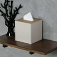 thumbnail image 6 of Tissue Box Cover Square PU Leather Tissue Box Holder for Dresser Bathroom Decor Beige, 6 of 8