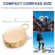 thumbnail image 2 of Classic Pocket Copper Clamshell Glow Compass, Waterproof Luminous, 2 of 5