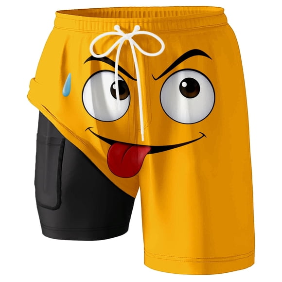Men's Beach Wear Casual Swim Shorts With Print for Daily Living Surfing and Swimming Lightweight Quick-Dry Board Short