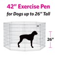 thumbnail image 4 of Midwest Black Exercise Pen 42 Inch 8 Panels ( No Door), 4 of 8