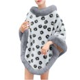 thumbnail image 2 of Cutuoiiu Women's Casual Winter Warm Shawl Jacket with Print Gifts, 2 of 4