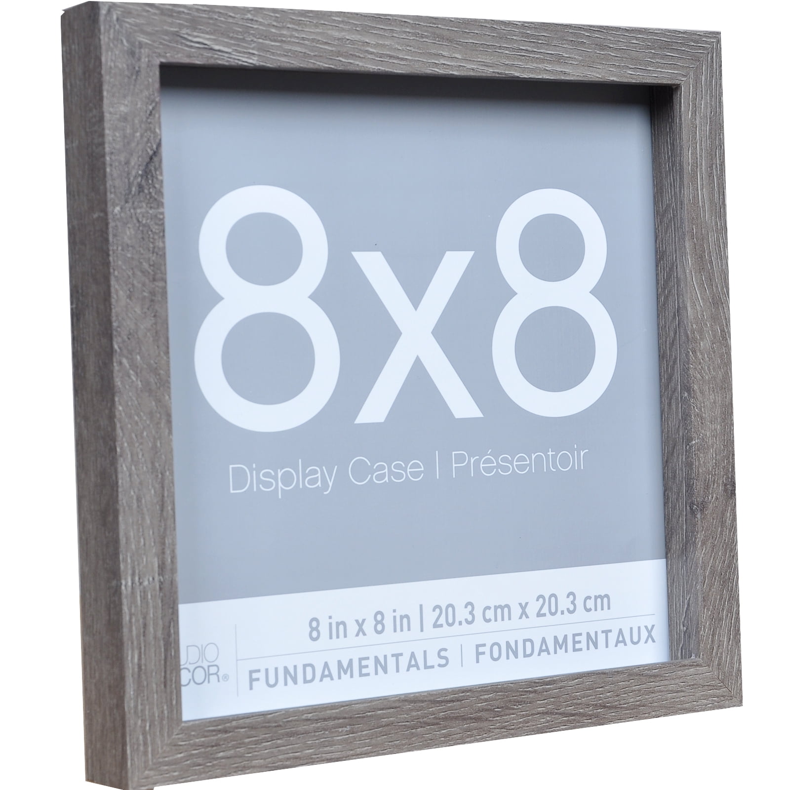 3 Pack Fundamentals 8" x 8" Gray Shadow Boxes by Studio Decor