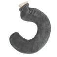 thumbnail image 1 of Gray U-Shaped Hot Water Bottle Set - 1L Premium Explosion-Proof Rubber Water Bag with Removable Soft Crystal Fabric Cover, Neck-Warming Design, Wide Splash-Proof Mouth, Ideal for Pain Relief, Cold, 1 of 7