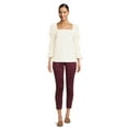thumbnail image 3 of The Pioneer Woman Faux Suede Leggings, 27” Inseam, Sizes XS-XXL, Women’s, 3 of 5