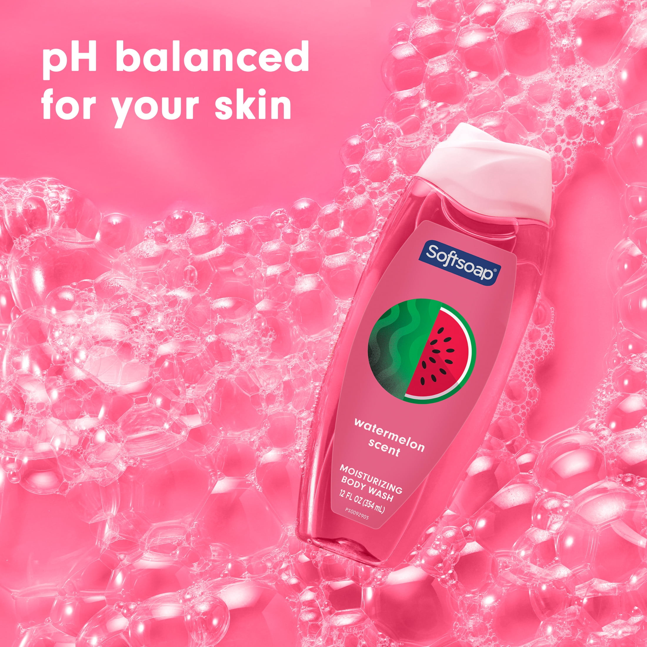 Softsoap Moisturizing Body Wash, pH Balanced, Paraben Free, Watermelon Scent, 12 fl oz