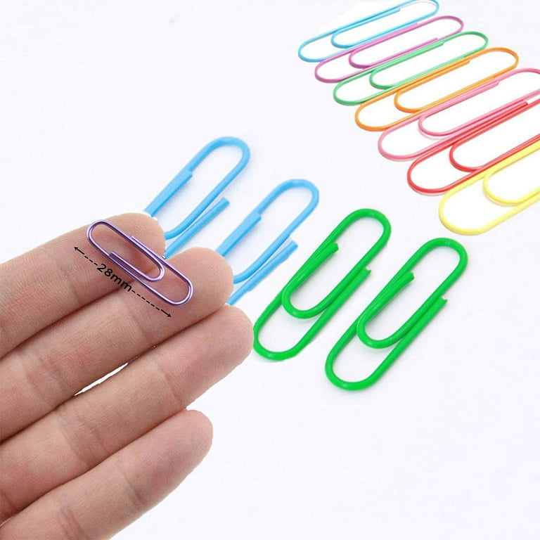 1 Inch Assorted Color Mini Paper Clip Holdercolor Coated Paper Clips For  Files, Papers, Office Supply (100pack)