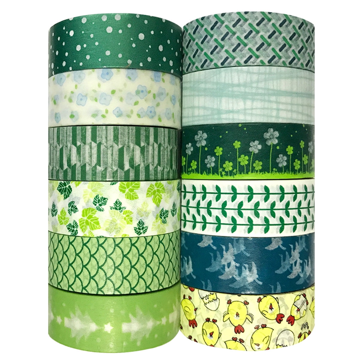 Wrapables® WPSET72 Washi Masking Tape Collection (Set of 12)