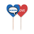 thumbnail image 1 of Daily Language chat feliz saludos Palillos de dientes bandera etiqueta de amor selección de pastelitos, 1 of 4