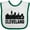 White and Green, variant on Inktastic Cleveland Skyline Grunge Boys or Girls Baby Bib