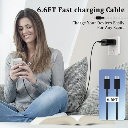 Venoro 45w USB-C Super Fast Wall Charger+Cable For Samsung Galaxy Note 10 S21 S22 S23