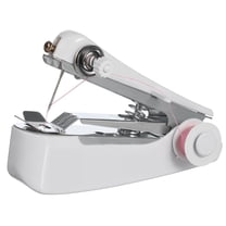 GAXIRE White Portable Hand Sewing Machine Stainless Steel Fast Stitching Device for Repairs