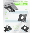 thumbnail image 4 of Treadmill Desk Attachment, Universal Treadmill Laptop Holder Adjustble Height Width, Aluminum Laptop Stand for Treadmill with Tray Black, 4 of 5