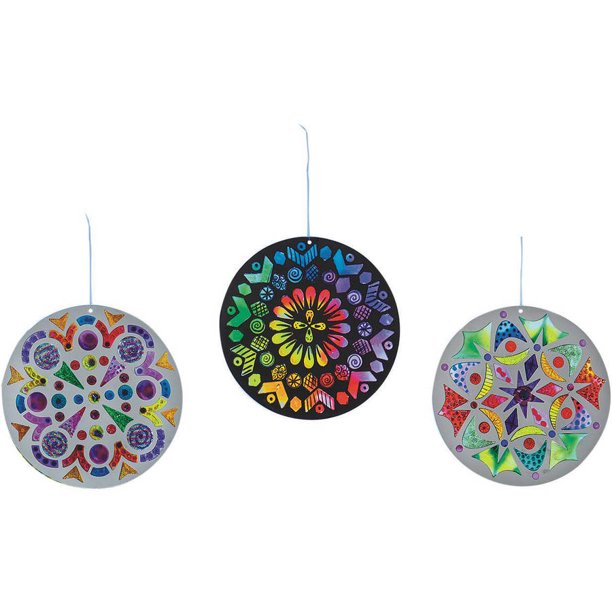 Suncatcher Round Mandalas, Pack of 24
