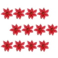 thumbnail image 5 of Gymnture 32pcs Red Glitter Poinsettia Flowers for Christmas Tree Decoration, 5 of 10