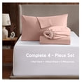 thumbnail image 2 of Full Size Sheet Sets - 4 Piece Full Size Sheets, Deep Pocket, Hotel Luxury, Extra Soft, Breathable and Cooling, Peach Beige Sheets for Full Size Mattress, 2 of 9