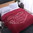 thumbnail image 3 of Custom Name Heart Shaped Blanket Personalised Valentine's Day Blanket, 3 of 3