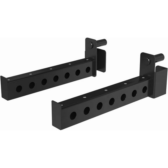 Safety Catches, Spotter Arms-Fit 2"x 2" Tube, with 1" Hole for Squat Rack Power Rack Cage, 800LBS Capacity (1 Pair)