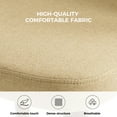 thumbnail image 5 of Upholstered Dining Chairs Armless Side Chairs Set of 4 Solid Wood Legs Curved Backrest Living Room Kitchen Restaurant Tan, 5 of 9