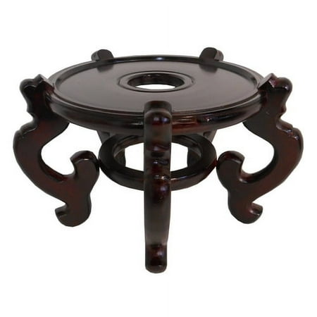 Oriental Rosewood Fish Bowl Stand (9.5 W x 7.5 H) - Oriental Furniture Warehouse