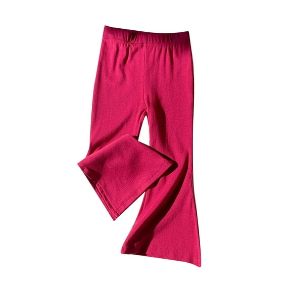 Girls Sweatpants,Children's Fashion Versatile Casual Flared Pants Small Children's Solid Color Trousers 3 12 Years Old,Pants,Purple,9-10 Years