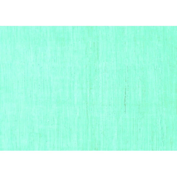 Ahgly Company Indoor Rectangle Solid Turquoise Blue Modern Area Rugs, 8' x 10'