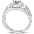thumbnail image 3 of 1CT Moissanite Rings for Men Mens Diamond Wedding Bands 18K 925 Sterling Silver Moissanite Ring Moissanite Engagement Rings Mens Diamond Rings Diamond Promise Ring for Him, 3 of 6