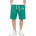 thumbnail image 7 of YUSIM Toddler Boys Active Shorts with Pockets- Quick Dry Cotton Baggy Elastic Waist Basketball Shorts Green Size 4 T, 7 of 7