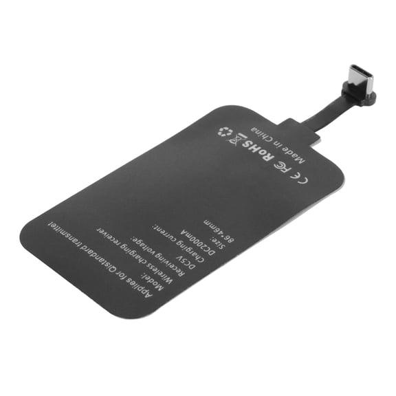 BIMZUC Wireless Charging Receiver 10W Type C Quick Charging 5V 2A Input Patch Adapter for Home Travel (5.12 inches / 13 cm)
