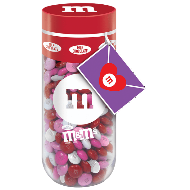 M&amp;M'S Milk Chocolate Valentine's Day Candy Gift 13-Ounce Jar - Walmart