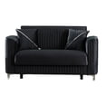 thumbnail image 2 of Ottomanson 61" Convertible Loveseat Sleeper with Storage, Modern Microfiber Sofa for Small Spaces, Gray, 2 of 5