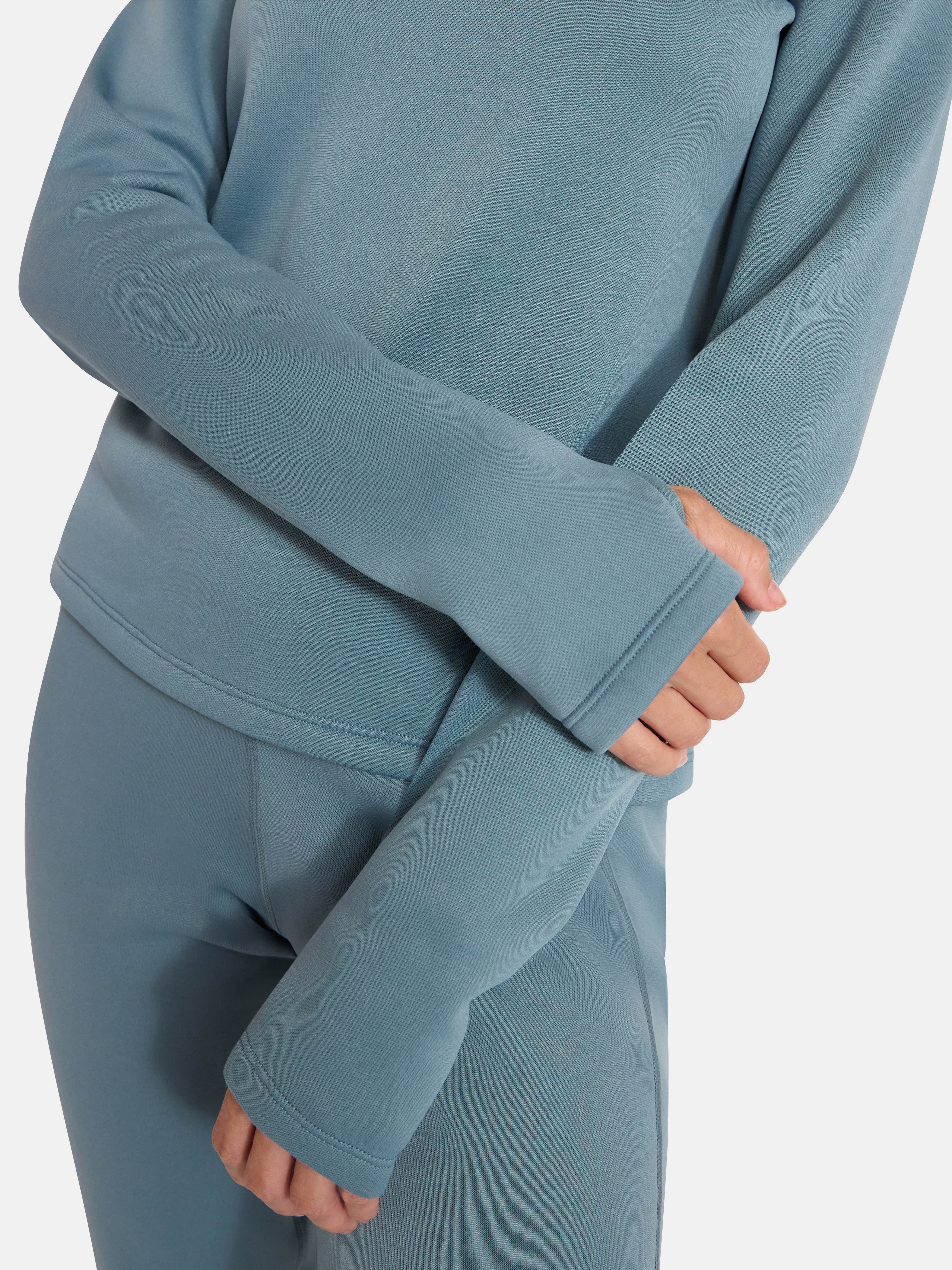 Ozark Trail Women's Warmest Thermal Long Sleeve Fleece Mockneck Top, Sizes XS-XXL