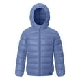 thumbnail image 2 of Toddler Boy Winter Coat Girls Winter Jacket Kids Boy Girl Winter Hooded Puffer Jackets Coats Light Weight Padded Outerwear Grey 10-11 Years, 2 of 4
